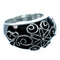 Sterling Silver Southwest Jet Ring Size 7-1/2 QX87587